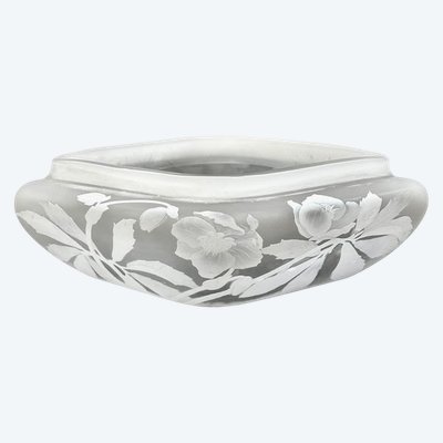 Daum Nancy Jardinière Art Nouveau "Roses De Noel"