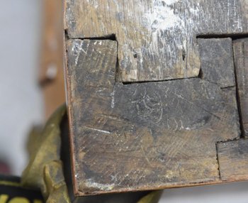 Tomb Commode In Marquetry Lxv Period Stamped De Mondon