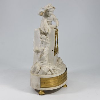 Louis XVI Biscuit Pendulum 18th Century Wire Movement