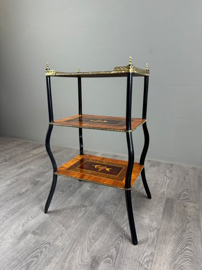 Scaffale intarsiato, stile Napoleone III, XIX secolo