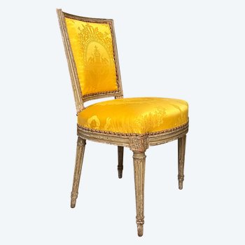 Jean Baptiste Lelarge,  Chaise En Bois Laqué d'Epoque d'Epoque Louis XVI, Vers 1780