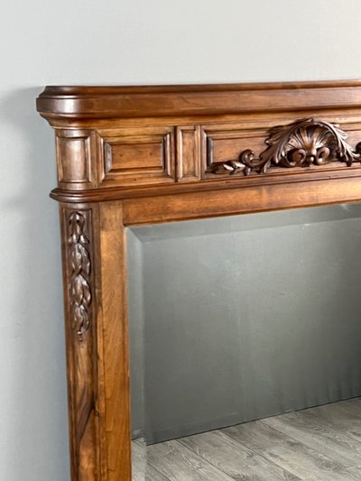 Miroir en bois sculpté, fin XIXe / début XXe siècle