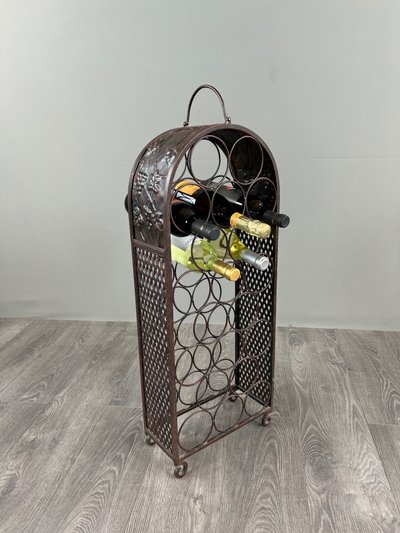 Flaschenhalter aus patiniertem Metall, 20. Jahrhundert