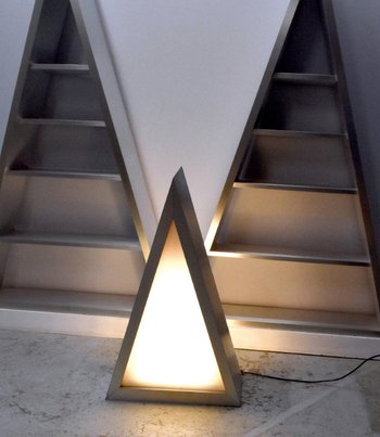 Large Set Of 70's Bookcases Assorted Sconces