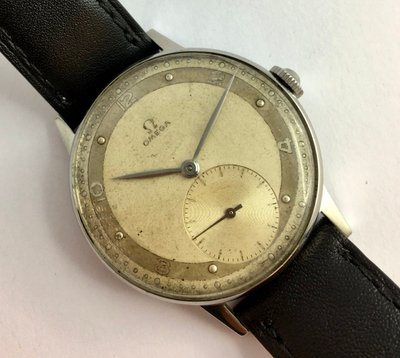 Omega Uhr Von 1955, Mechanisch, Stahl Auf Leder