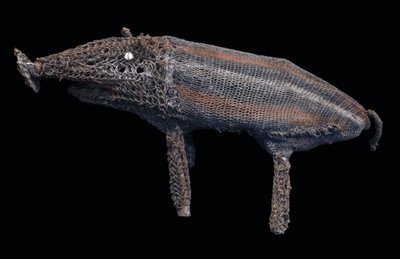 Amulette cochon, Figure De Culte tressée, Art Tribal, Papouasie Nouvelle Guinée, Océanie, 63 cm