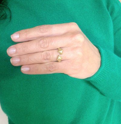 Antique Style Yellow Gold Ram Head Ring