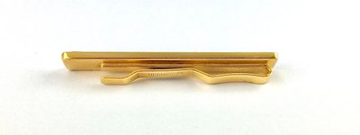 Pince à Cravate Hermès Émail Motif Marine Ancres et Cordages sur Métal Plaqué Doré