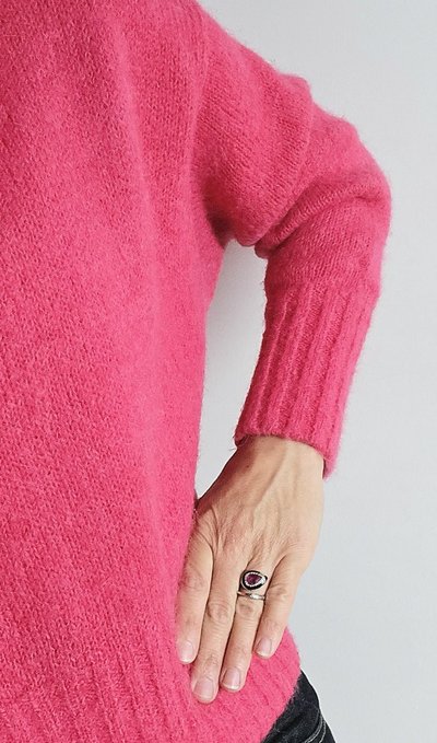 Bague Serpent Rubis Poire, Email Noir et Diamants sur Or Blanc