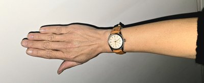 Tudor Oyster Small Rose Mechanische Uhr Handaufzug Jahr 1955 Stahl auf Leder