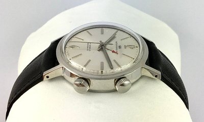 Uhr Wakmann Mechanisch Klingel Wecker 50er Jahre Stahl Auf Leder