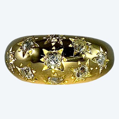Konstellations-Diamant-Armreif in Gelbgold