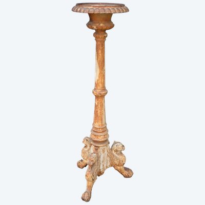 Grande torchère en fonte de fer aux griffons d époque Restauration XIX