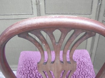 Série de dix chaises acajou massif