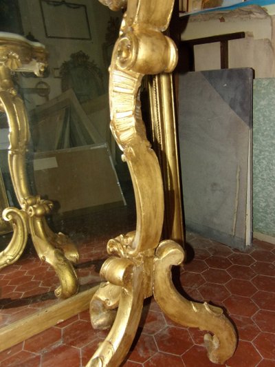 Console originale,  En Bois Doré, époque 19ème.