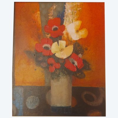 Pierre Bisiaux - (1924 - 2005) - Nature morte - huile sur toile