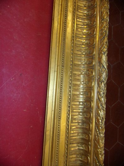 19th century frame, in gilded wood.