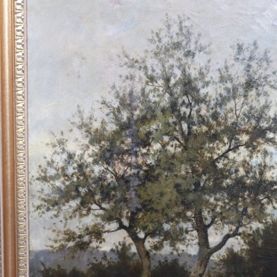 Peinture à l'huile sur toile, paysage fluvial, signée J. Paulman, fin du XIXe siècle