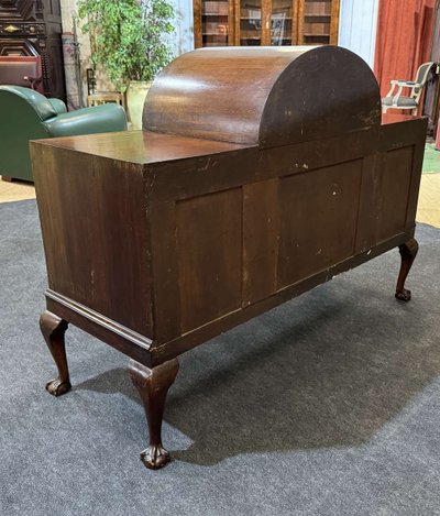Credenza da bar inglese degli anni '30 in noce e mogano