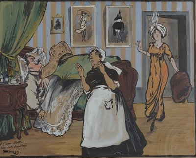 SMILEY - "Une sacrée grippe" - gouache originale