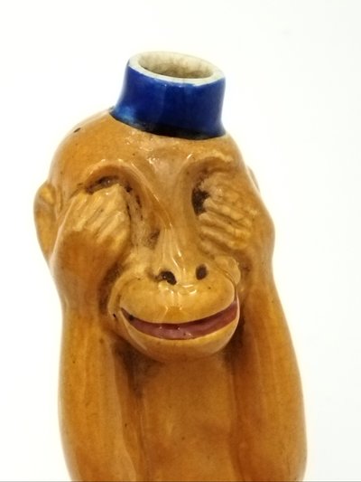 SAINT-UZE PIQUE-FLEUR Zoomorphic Vintage Ceramic Monkey Primate Display Object Curiosity COLLECTION