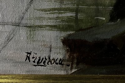 „Stille“, Öl auf Leinwand von Surroca