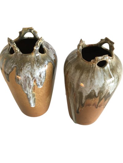 Paire de Vases en Grès, Signés, Années 1950/60