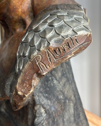 Terrakotta-Büste eines Gladiators – Richard Aurili