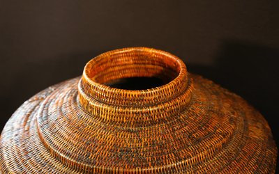 Grand panier couvert  XIXème siècle 