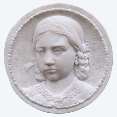 Henri-Charles MANIGLIER, Porträt von Julie MANIGLIER, Enkelin des Künstlers (Skulptur)