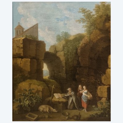 Etienne JEAURAT - La tentation de Saint Antoine