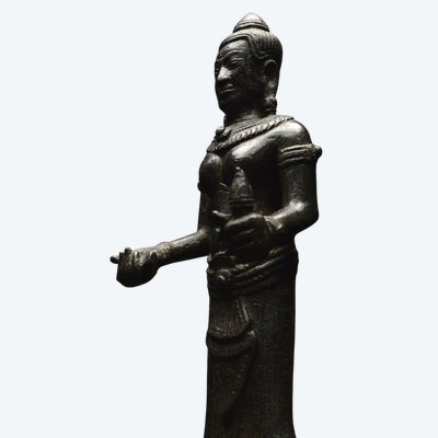 Altes Khmer-Reich, Angkor-Zeit, 12.-13. Jahrhundert, Prajnaparamita-Statuette
