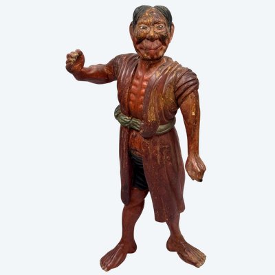 Japanische Volkskunststatue aus der Edo-/Meiji-Zeit