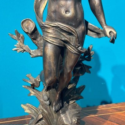 Antike Bronzeskulptur „Apollo“ von Moreau, Frankreich, 19. Jahrhundert. Höhe: 60 cm