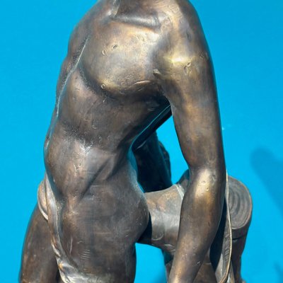 Antike Bronzeskulptur „Apollo“ von Moreau, Frankreich, 19. Jahrhundert. Höhe: 60 cm