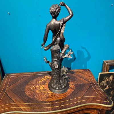 Antike Bronzeskulptur „Apollo“ von Moreau, Frankreich, 19. Jahrhundert. Höhe: 60 cm