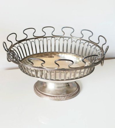 Louis XVI style silver-plated metal wine cooler/glass cabinet - late 19th century