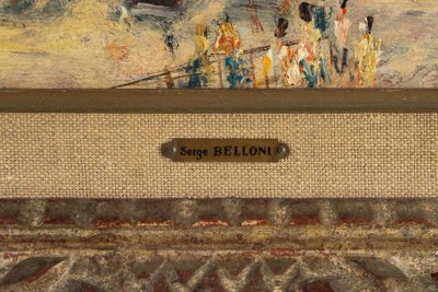 Serge Belloni (1925-2005) - La Porta Saint-Denis, olio su tela, 1970 circa