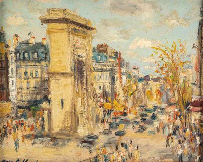 Serge Belloni (1925-2005) - La Porta Saint-Denis, olio su tela, 1970 circa