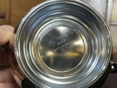 Piatto da portata per verdure in metallo argentato inglese degli anni '50