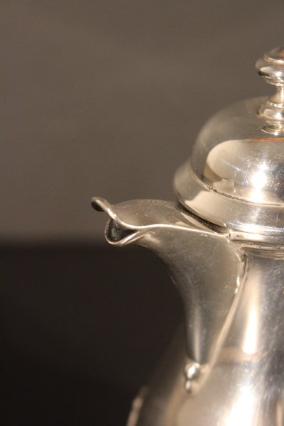Small silver teapot
