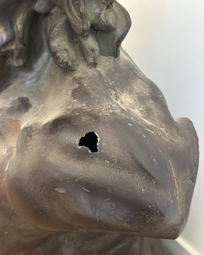 Große Büste des Laokoon aus Fiberglas.