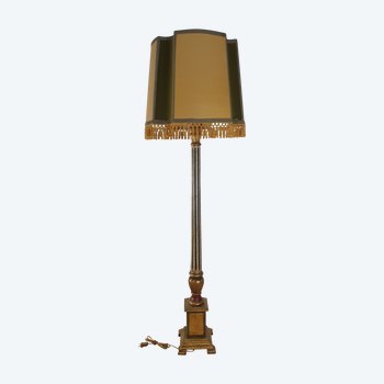 Lampadaire en bois polychromé circa 1970