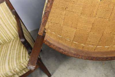Paire de bergères en bois fruitier époque Empire 19ème