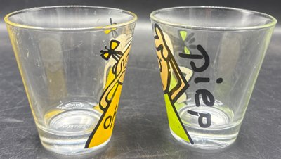 PAIRE DE VERRES SÉRIGRAPHIÉS