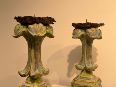 Paire de Chandeliers Italiens