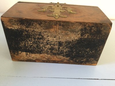 Scatola da tè dell'epoca vittoriana
