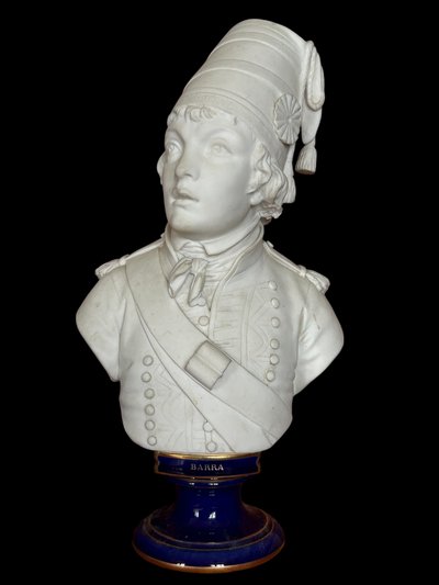 Buste de Joseph Barra en porcelaine de sèvres 1885 - révolutionnaire - Empire - révolution 