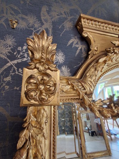 Miroir XIX à guirlandes  191 x 124