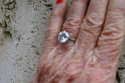 Bague solitaire diamants  taille moderne diamant 3 cts